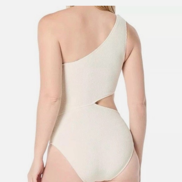 NWT MICHAEL Michael Kors Women's One-Shoulder Side-Cutout Swimsuit size 12 - Picture 2 of 3